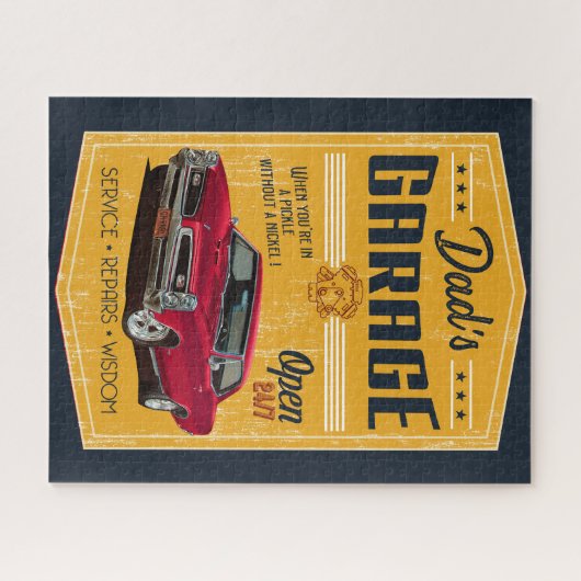 Pap's musculair autostrak uit 1967 Jigzaag Puzzle Legpuzzel (Horizontaal)