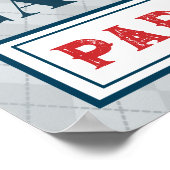 Pap's Parking Sign Garage Art Gift Poster (Hoek)