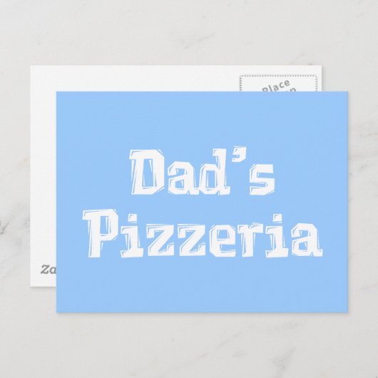 Pap's Pizzeria Cadeaus Briefkaart (Voorkant / Achterkant)