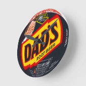 Pap's Root Beer Round Wall Clock Ronde Klok (Hoek)