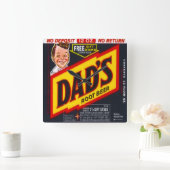 Pap's Root Beer Square Wall Clock Vierkante Klok (Huis)