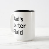 Pap's startersvloeistof Funny Morning Vaderdag Tweekleurige Koffiemok (Voorkant links)
