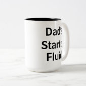 Pap's startersvloeistof Funny Morning Vaderdag Tweekleurige Koffiemok (Voorkant rechts)