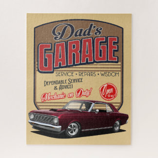 Pap's valkspier Car Garage Jigzaag Puzzle Legpuzzel