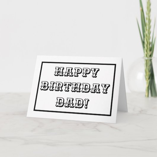 Pap's verjaardag, Kinder kleur in letters Kaart (Voorkant)