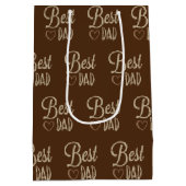 Pap's verjaardag op Brown Medium Cadeauzakje (Achterkant)