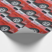 Pap's verjaardagsvintage, Red Mustang, cadeaupapie Cadeaupapier (Hoek)