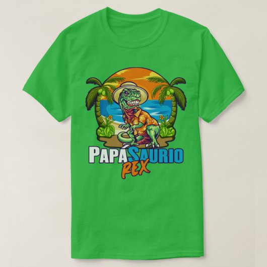 PapSaurio Rex Divertido Dinosaurio Da Del Padre T-shirt (Design voorkant)