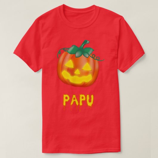 Papu Funny Halloween Family JackOLantern Pumpkin T-shirt (Design voorkant)