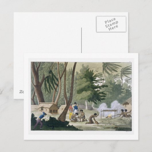 Papu-stam op het eiland Rawak, bord 20 van Le Briefkaart (Voorkant / Achterkant)