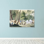 Papu-stam op het eiland Rawak, bord 20 van Le Canvas Afdruk (Insitu (Houten vloer))