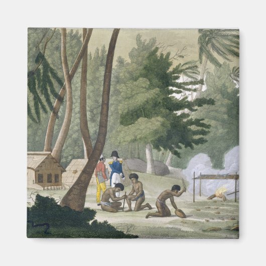 Papu-stam op het eiland Rawak, bord 20 van Le Magneet (Voorkant)