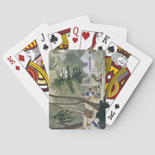 Papu tribe on the Isle of Rawak, plate 20 from 'Le Pokerkaarten (Achterkant)