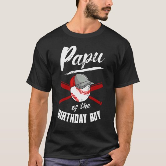 Papu van de Baseball Bday Bday-feest T-shirt (Voorkant)
