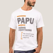 Papu weet alles | Papa en opa T-shirt (Voorkant)