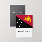 Papua neuguinea flagge  button (Voorkant / Achterkant)