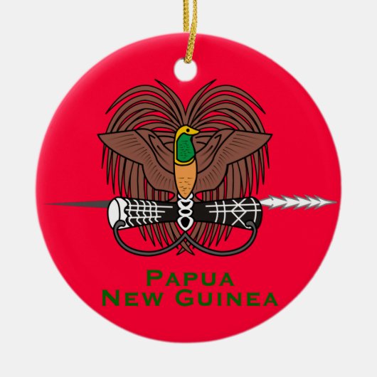 Papua New Guine* keramische kerstversiering Keramisch Ornament (Voorkant)