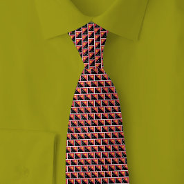 Papua New Guinea Flag Brick Pattern Stropdas