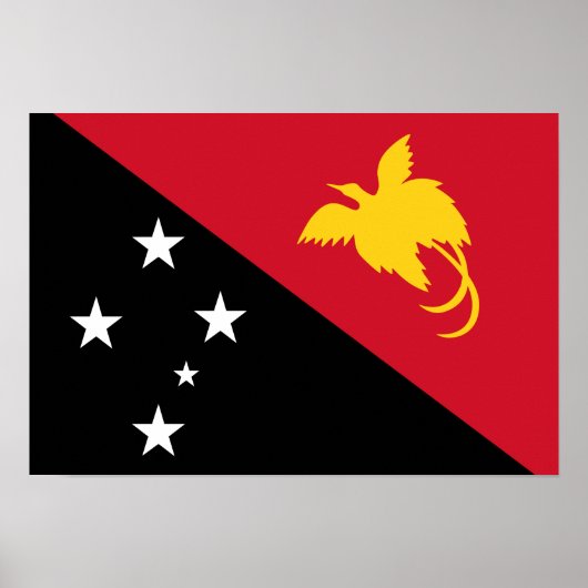 Papua New Guinea Flag Poster (Voorkant)