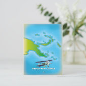 papua nieuwe guinee - kaart . (Staand voorkant)
