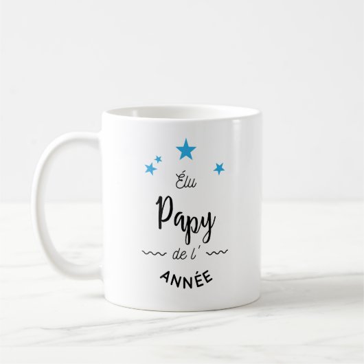 Papyelluis van het jaar koffiemok (Links)