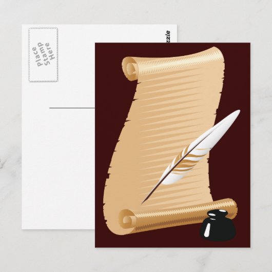 papyrus briefkaart (Voorkant / Achterkant)