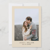 Papyrus Retro Vellum Overlay Bruiloft Save The Date (Achterkant)