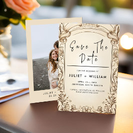 Papyrus  Retro Vellum Overlay Bruiloft Save The Date