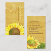 Papyrus Zonnebloem bruiloft boetiek Visitekaartje (Voorkant / Achterkant)