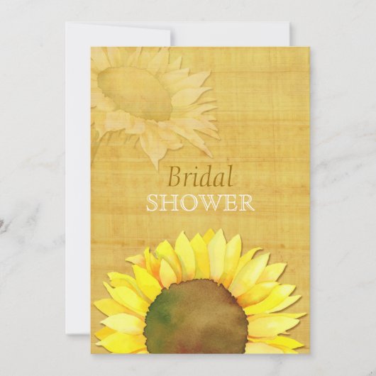 Papyrus Zonnebloem Rustieke Herfst Vrijgezellenfee Kaart (Voorkant)