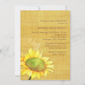 Papyrus Zonnebloem Rustieke Herfst Vrijgezellenfee Kaart (Achterkant)