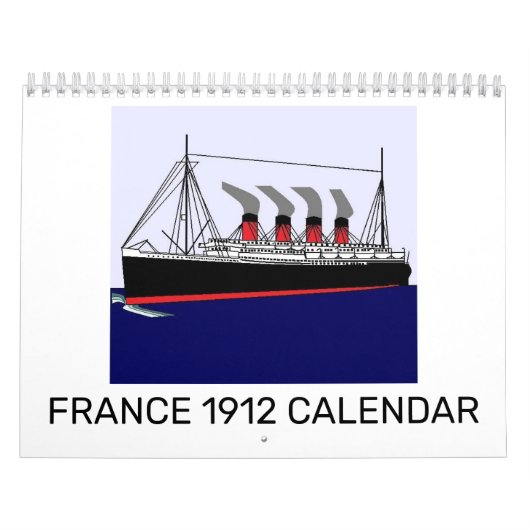 Paquebot France 1912 Calendar Kalender (Hoes)
