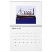 Paquebot France 1912 Calendar Kalender (Feb 2027)