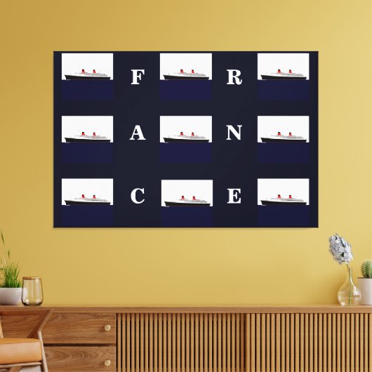 Paquebot France Canvas Afdruk (Insitu (Woonkamer))