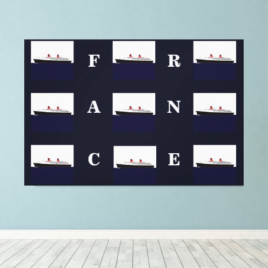 Paquebot France Canvas Afdruk (Insitu (Houten vloer))