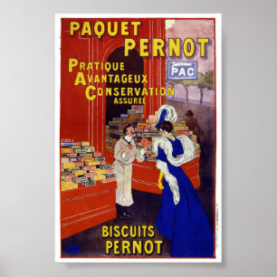 Paquet Pernot Vintage reclameposter gerestaureerd Poster