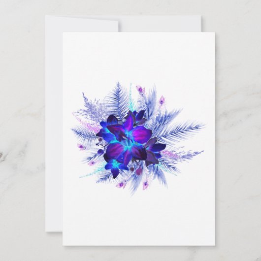 Paquete de boda Orquídea azul Kaart (Achterkant)