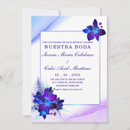 Paquete de boda Orquídea azul Kaart