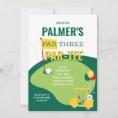 Par 3 Par-t-shirt 3e verjaardagsuitnodiging Kaart (Voorkant)