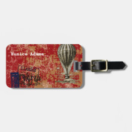 Par Avion  heteluchtballon Bagagelabel