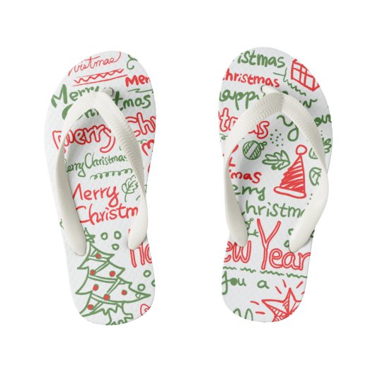 Par de chinelo de Natal Kinder Teenslippers (Voetbed)