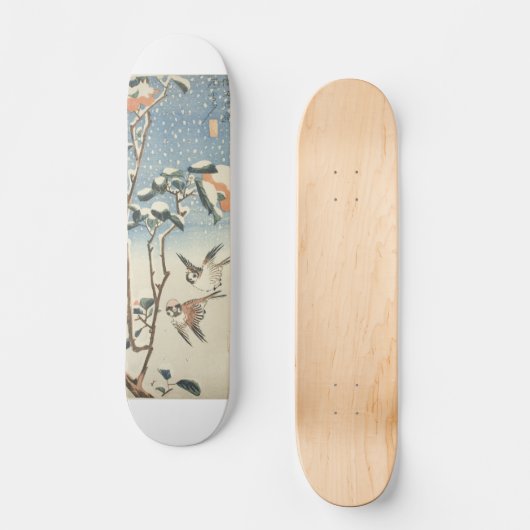 Par de Golondrinas Volando durante el Invierno Persoonlijk Skateboard (Voorkant)