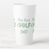 Par-ecte Golf Papa Grappig Golf Cadeau Vaderdag Latte Mok (Voorkant)
