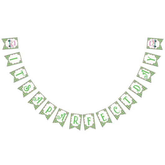 Par-Fect Day Elegant Golfkar Klaar Baby shower Vlaggetjes (Alle)