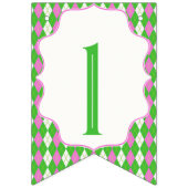 Par-Fect Day Elegant Golfkar Klaar Baby shower Vlaggetjes (Tweede vlag)