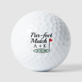 Par-fect Match Personalized Initials Wedding Golfballen (Voorkant)