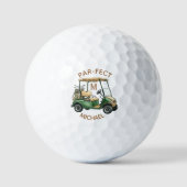 Par-fect op maat gemaakte monogram naam golfballen (Voorkant)