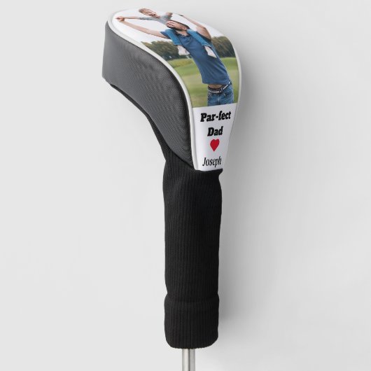 Par-fect Vader Grappige aangepaste Foto vaderdag Golfheadcover (Schuin)
