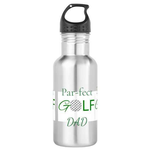 Par‑fecte Golf Papa Grappig Golf Vaderdag Cadeau Waterfles (Voorkant)