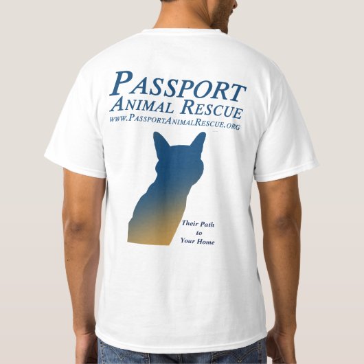 PAR Mannen Basic T-shirt (Achterkant)